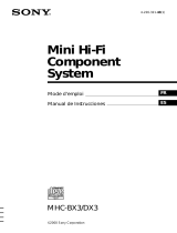 Sony MHC-BX3 Instrucciones de operación