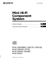 Sony MHC-RXD7 Instrucciones de operación