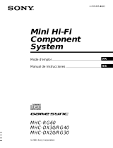 Sony MHC-RG40 Instrucciones de operación