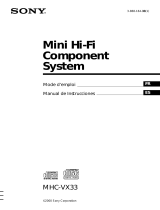 Sony MHC-VX33 Instrucciones de operación