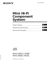 Sony MHC-GRX3 Instrucciones de operación