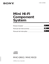 Sony MHC-RX33 Instrucciones de operación