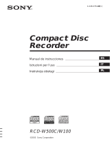 Sony RCD-W100 El manual del propietario