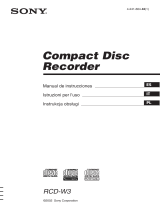 Sony RCD-W3 El manual del propietario
