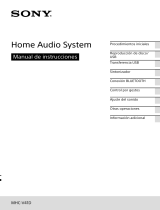 Sony MHC-V41D Manual de usuario