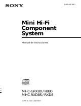 Sony MHC-RXD8 Instrucciones de operación