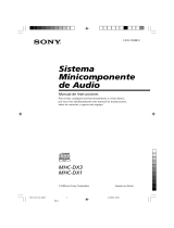 Sony MHC-DX3 Instrucciones de operación
