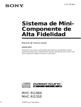 Sony MHC-RG660 Manual de usuario