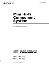 Sony MHC-RG550 Manual de usuario