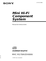 Sony MHC-RG70AV Instrucciones de operación