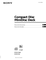 Sony MXD-D40 Manual de usuario