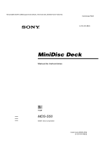Sony MDS-S50 Instrucciones de operación