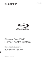 Sony BDV-E970W Instrucciones de operación