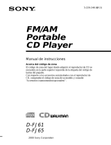 Sony D-FJ61 Instrucciones de operación