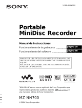 Sony WALKMAN MZ-NH600 Manual de usuario