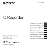 Sony ICD-P520 Instrucciones de operación
