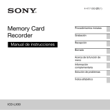 Sony ICD-LX30 Instrucciones de operación
