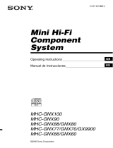 Sony MHC-GNX88 Instrucciones de operación