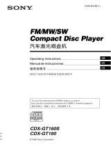 Sony CDX-GT160 Instrucciones de operación