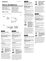 Sony MDR-J12G Instrucciones de operación