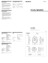 Sony XS-GT603 Instrucciones de operación