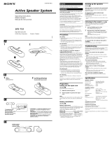 Sony SRS-T33PS Manual de usuario