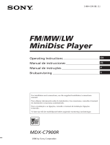 Sony MDX-C7900R Instrucciones de operación