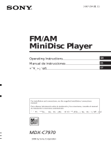Sony MDX-65 Manual de usuario