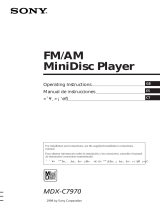 Sony MDX-C7970 Manual de usuario