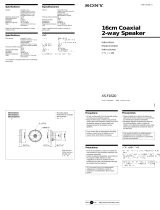 Sony XS-F1620 Instrucciones de operación