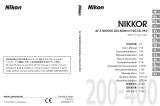 Nikon AF-S NIKKOR 200-400mm f/4G ED VR II Manual de usuario