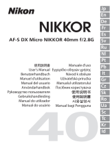 Nikon Objectif AF-S DX Micro Nikkor f/2.8G 40 mm Manual de usuario