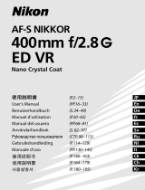 Nikon AF-S NIKKOR 400mm f/2.8G ED VR Manual de usuario