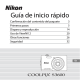 Nikon COOLPIX S3600 Guía de inicio rápido