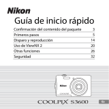 Nikon COOLPIX S3600 Guía de inicio rápido