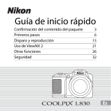 Nikon COOLPIX L830 Guía de inicio rápido