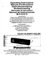 Panasonic CQR115L Instrucciones de operación