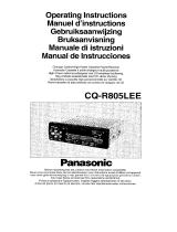 Panasonic CQR805 Instrucciones de operación