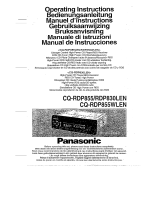 Panasonic CQRDP855 Instrucciones de operación