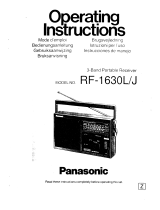 Panasonic RF1630 Instrucciones de operación