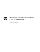 HP EliteDisplay E190i 18.9-inch LED Backlit IPS Monitor Manual de usuario