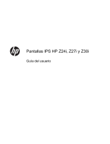 HP Z Display Z30i 30-inch IPS LED Backlit Monitor Manual de usuario