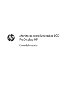 HP ProDisplay P201 20-inch LED Backlit Monitor Manual de usuario