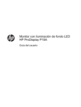 HP ProDisplay P19A 19-inch LED Backlit Monitor El manual del propietario