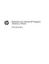 HP Passport 1912nm 18.5-inch Internet Monitor El manual del propietario