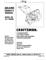 Sears Chipper 247-795890 Manual de usuario