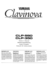 Yamaha Electronic Keyboard CLP-350 Manual de usuario