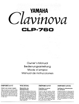 Yamaha Electronic Keyboard CLP-760 Manual de usuario