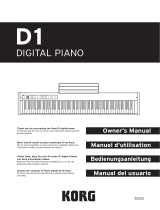 Korg D1 - Digital Piano El manual del propietario