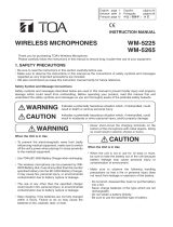 TOA WM-5225 Manual de usuario
